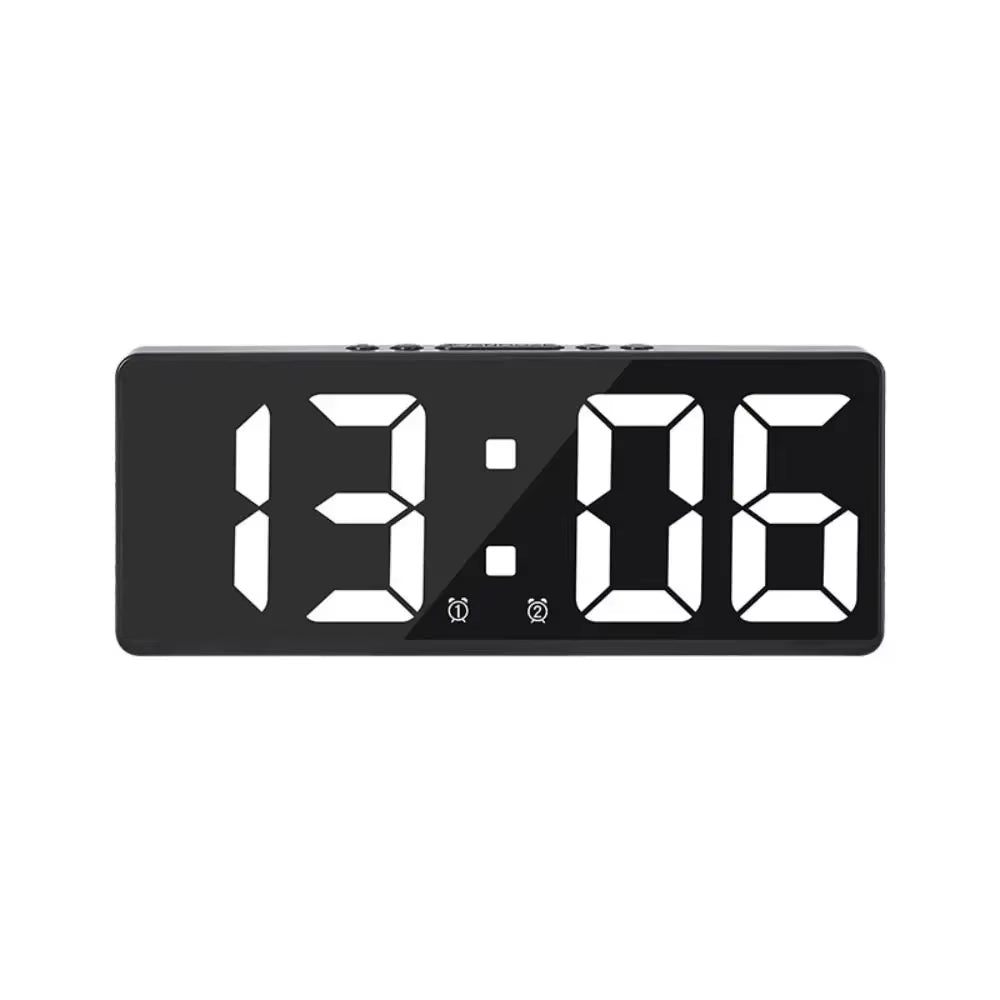 Multifunctional LED Number Clock Color Nightlight Temperature Calendar Alarm Large Digital Electronic Backlight Home Decor