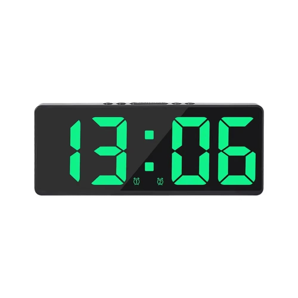 Multifunctional LED Number Clock Color Nightlight Temperature Calendar Alarm Large Digital Electronic Backlight Home Decor