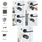 Tuya APP Fingerprint Cylinder Smart Door Lock Electronic Digital Keypad Code Keyless Remote Control Adjustable Home Apartment