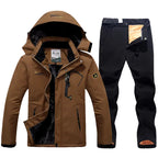 Winter Ski Suit for Men Waterproof Keep Warm Snow Fleece Jacket Pants Windproof Outdoor Mountain Snowboard Wear Set Ski Outfit