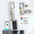 Tuya APP Fingerprint Cylinder Smart Door Lock Electronic Digital Keypad Code Keyless Remote Control Adjustable Home Apartment