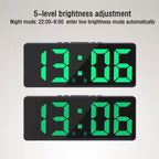 Multifunctional LED Number Clock Color Nightlight Temperature Calendar Alarm Large Digital Electronic Backlight Home Decor