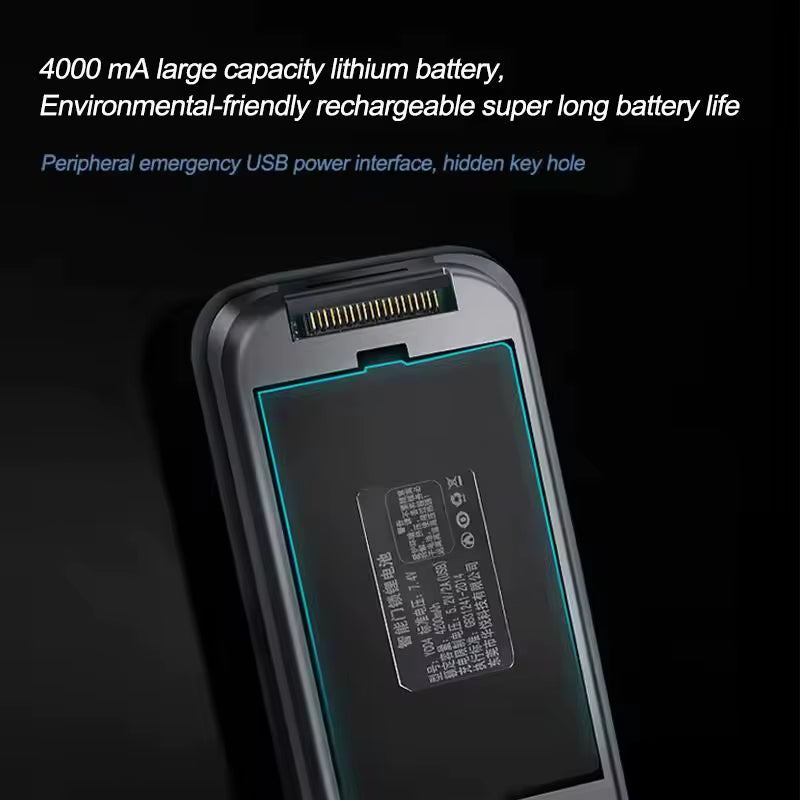 3D Face Recognition Smart Door Lock Wifi Electronic Home Lock with Camera RFID Card Compatible with Tuya for Smart Home Security